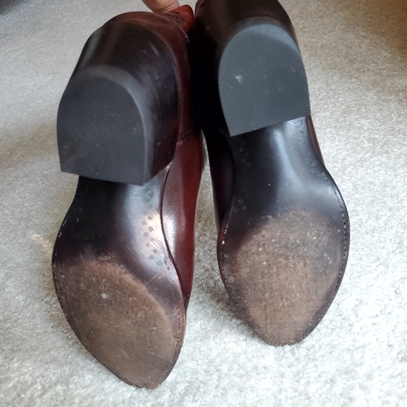 Lucchese Women Cowboy Western Leather Brown Black Cherry Boots 6.5 - Picture 7 of 11